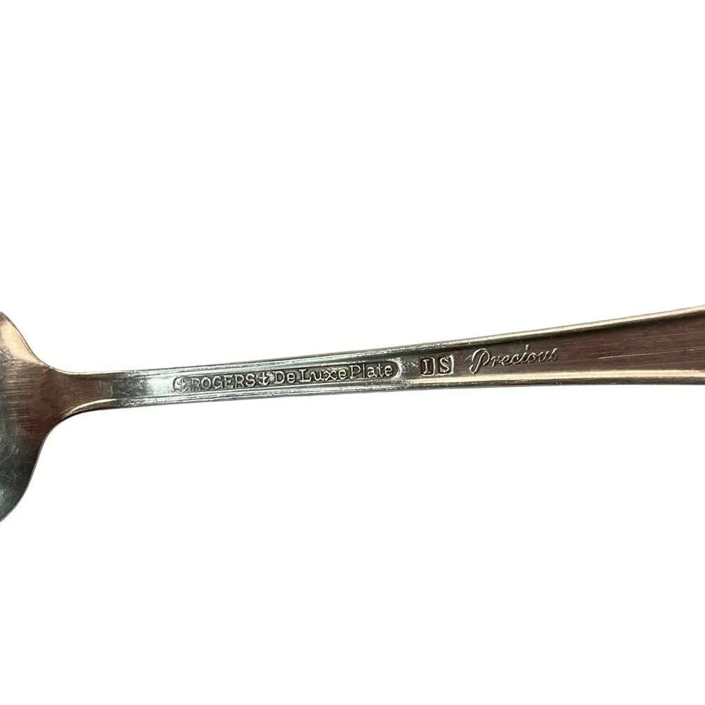 Rogers Nickel Silver Teaspoon With Ornate Floral Handle Design B42